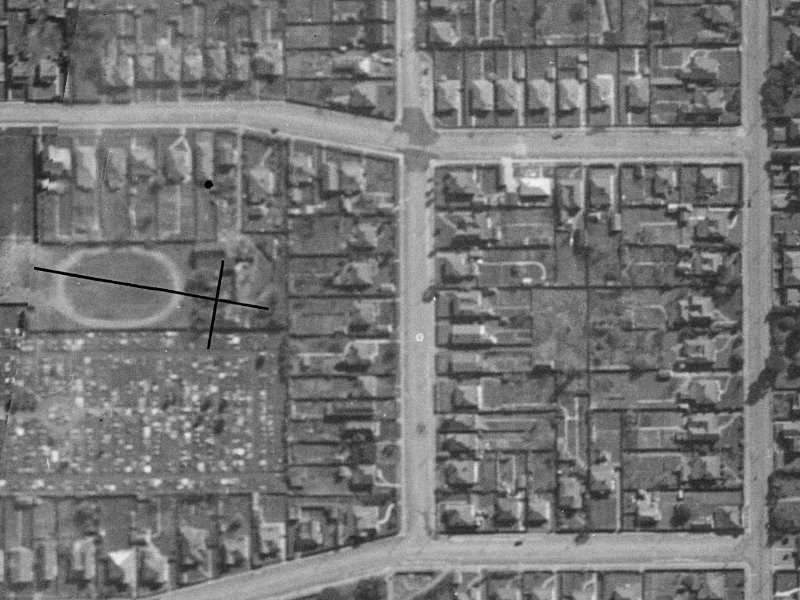 21 Braddon Street from the air, 1940-1944