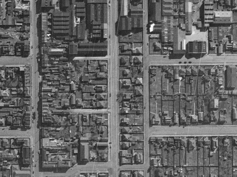 88 Buchan Street from the air, 1940-1944