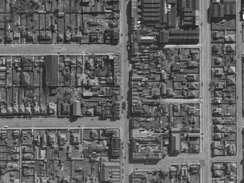 453 Colombo Street from the air, 1940-1944