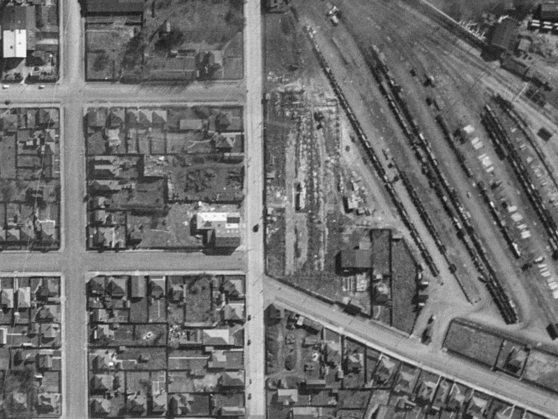 240 Waltham Road from the air, 1940-1944