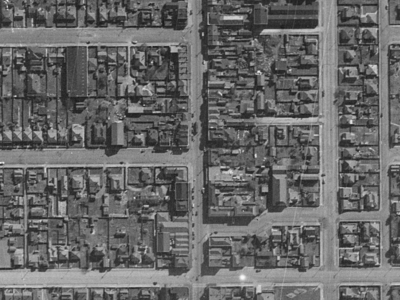 440 Colombo Street from the air, 1940-1944