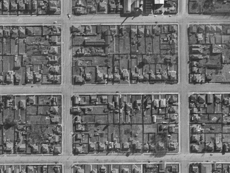 68 Kingsley Street from the air, 1940-1944