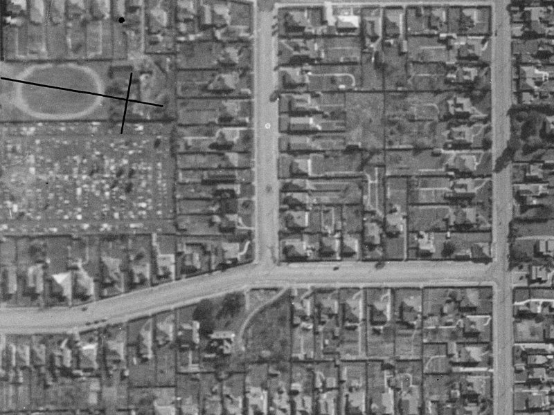 6 Braddon Street from the air, 1940-1944
