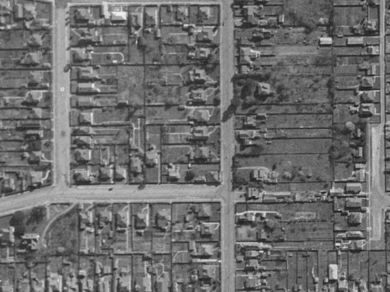 95A Antigua Street from the air, 1940-1944