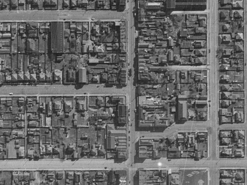 443 Colombo Street from the air, 1940-1944
