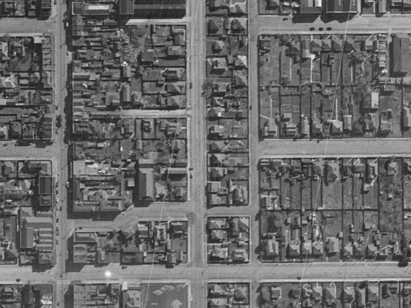 74 Buchan Street from the air, 1940-1944