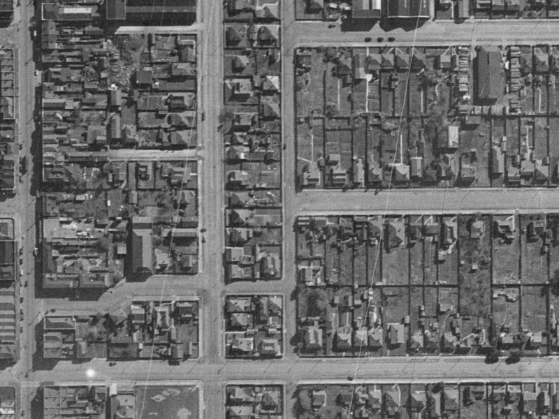 71 Hawdon Street from the air, 1940-1944