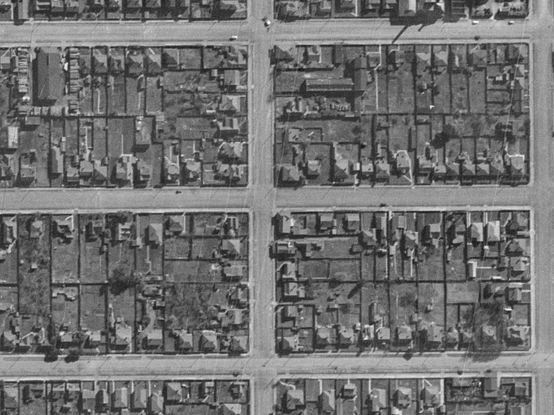 58 Kingsley Street from the air, 1940-1944
