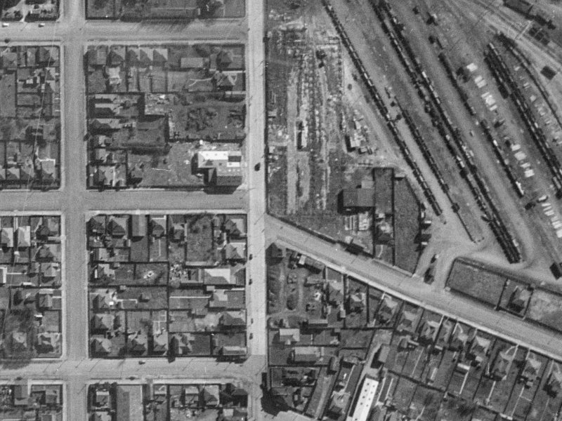 219 Waltham Road from the air, 1940-1944
