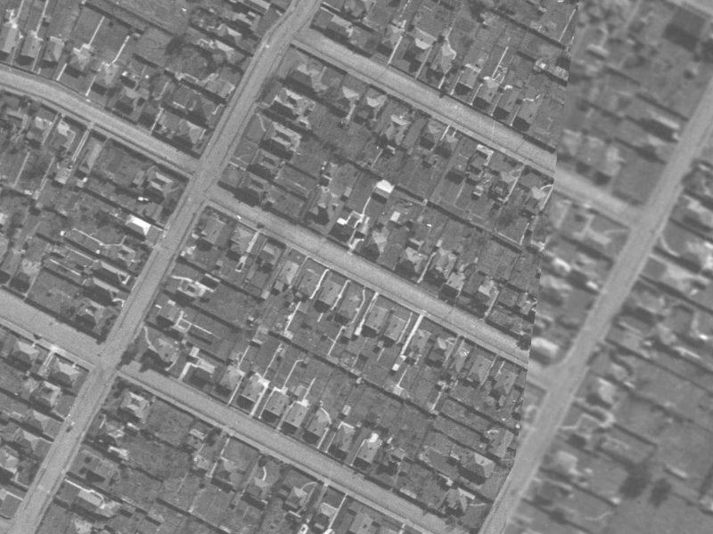 55 Grenville Street from the air, 1940-1944