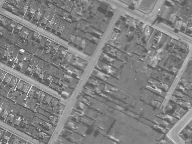 13 Isabella Place from the air, 1940-1944