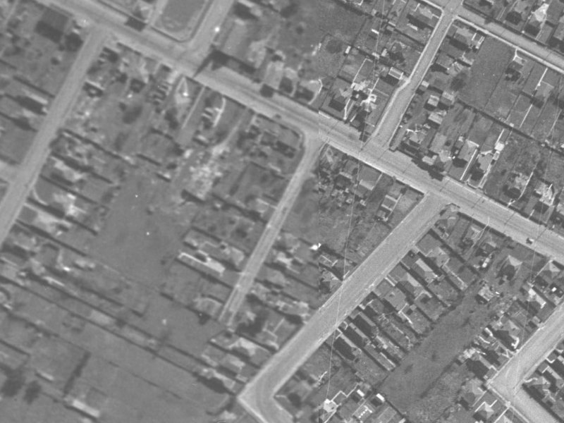 7-21 Hart Street from the air, 1940-1944