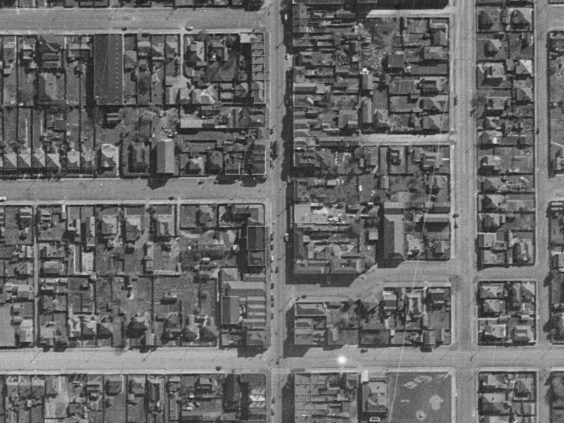 428 Colombo Street from the air, 1940-1944