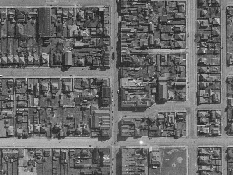 424 Colombo Street from the air, 1940-1944