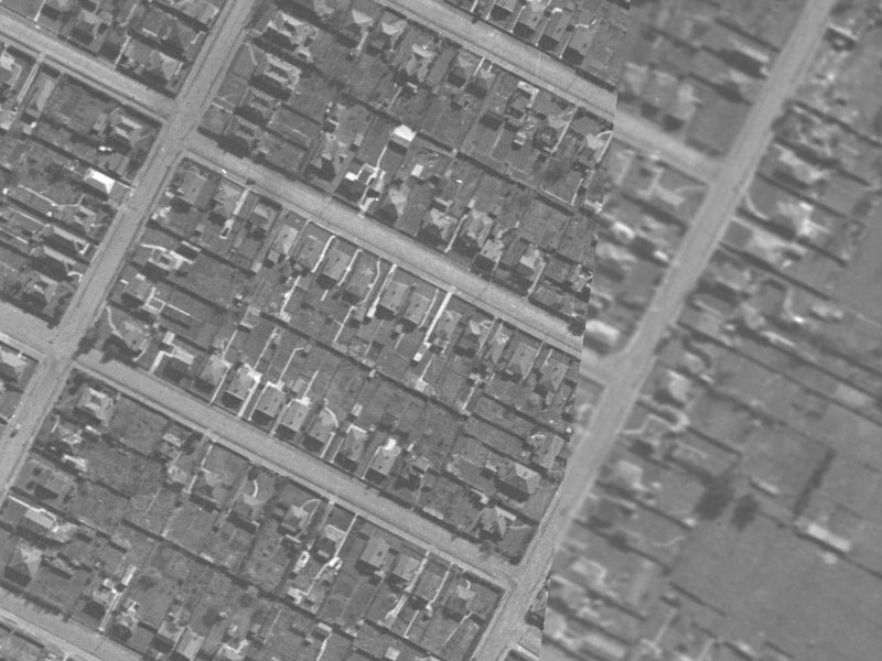 64 Grenville Street from the air, 1940-1944
