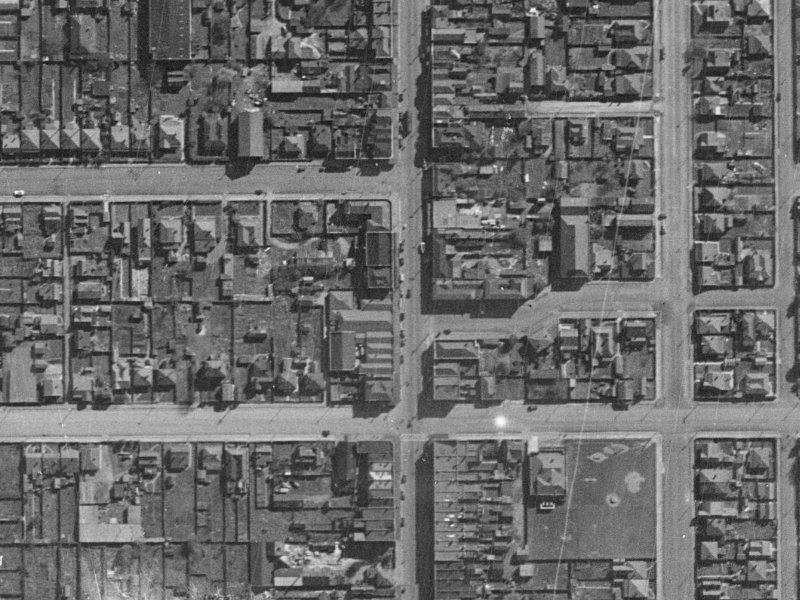 429 Colombo Street from the air, 1940-1944