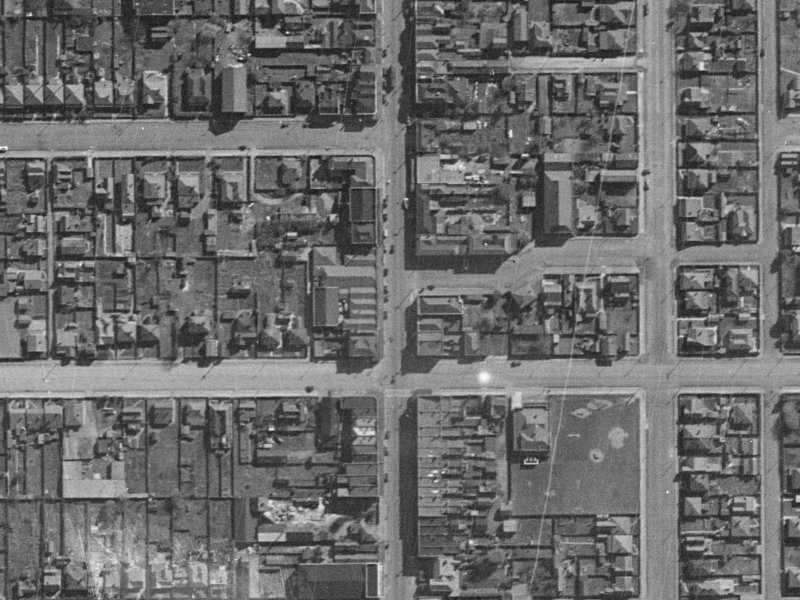 419 Colombo Street from the air, 1940-1944