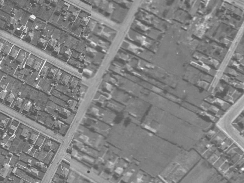 Flaxwood Lane from the air, 1940-1944