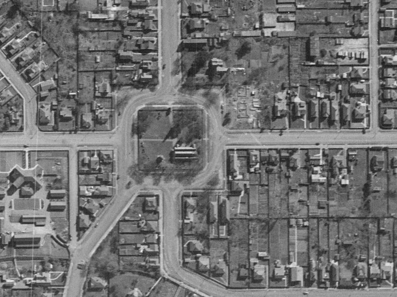Church Sq from the air, 1940-1944