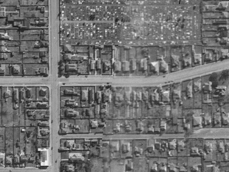18 Fairfield Avenue from the air, 1940-1944