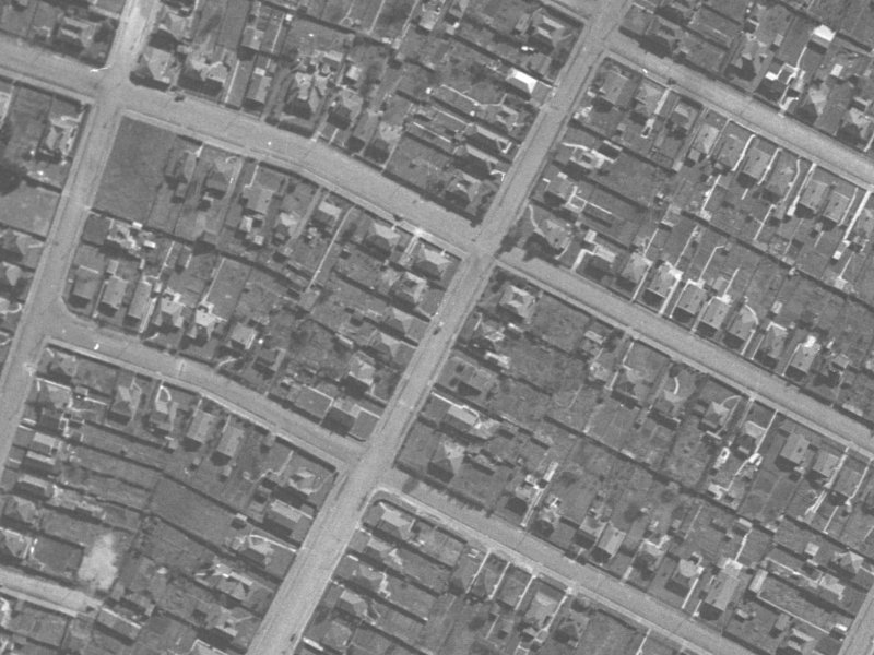 65A Osborne Street from the air, 1940-1944