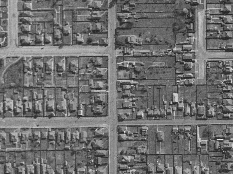 79 Antigua Street from the air, 1940-1944