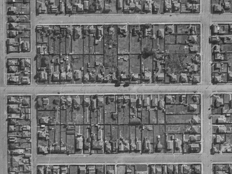 Wordsworth Street from the air, 1940-1944
