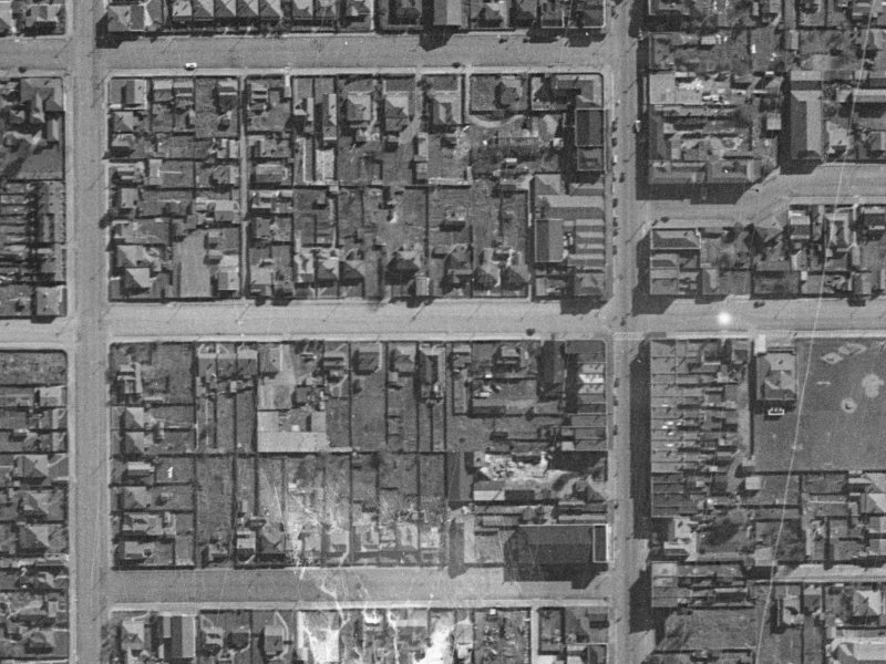 56A Wordsworth Street from the air, 1940-1944