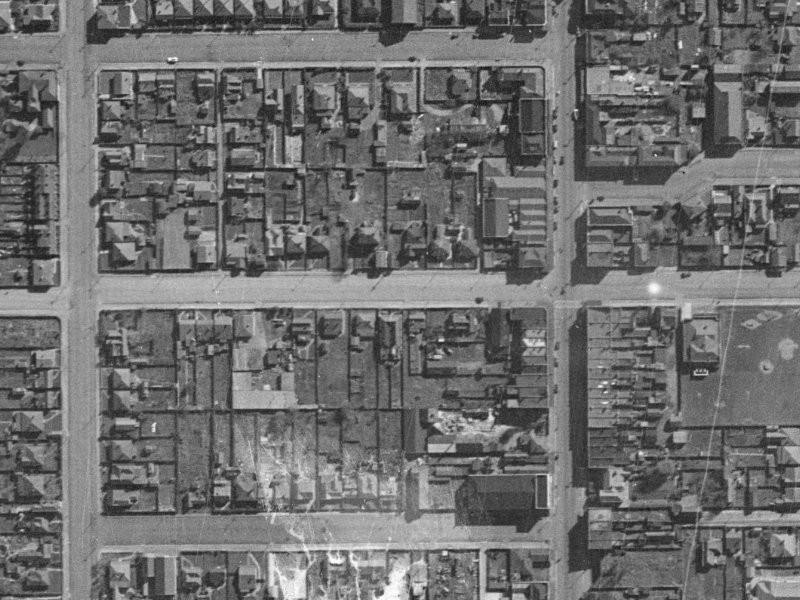 407 Colombo Street from the air, 1940-1944