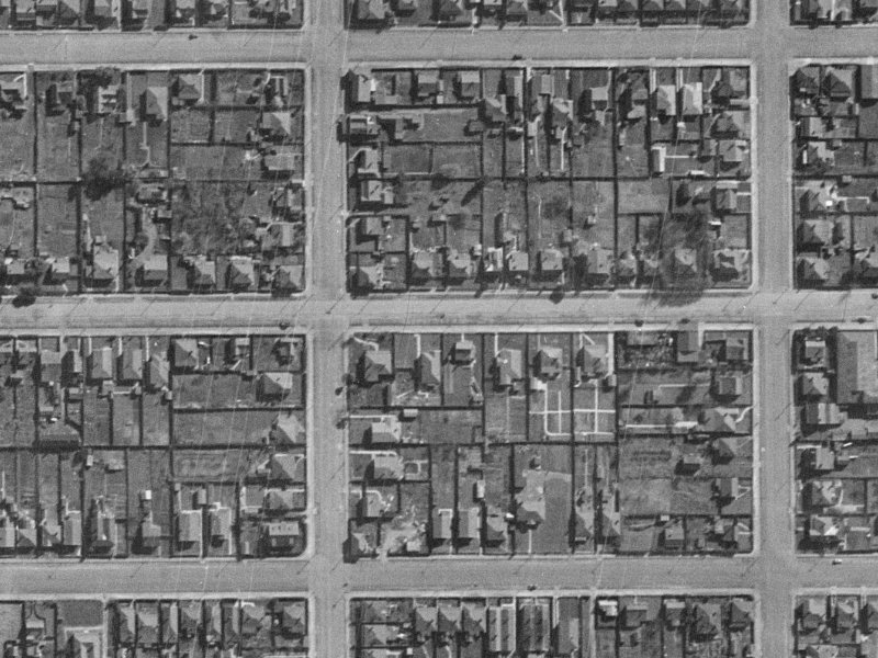 164 Wordsworth Street from the air, 1940-1944
