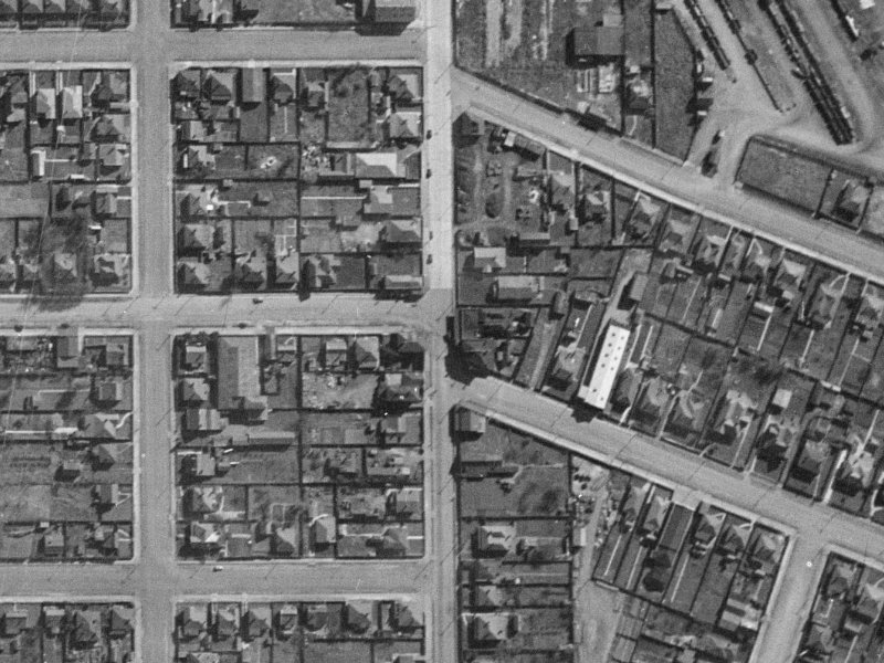 199 Waltham Road from the air, 1940-1944