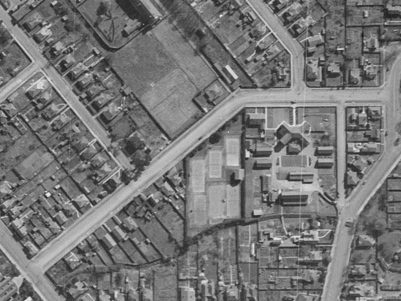 38 Poulson Street from the air, 1940-1944