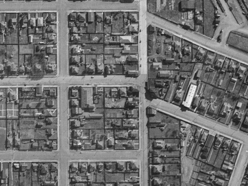 212 Wordsworth Street from the air, 1940-1944