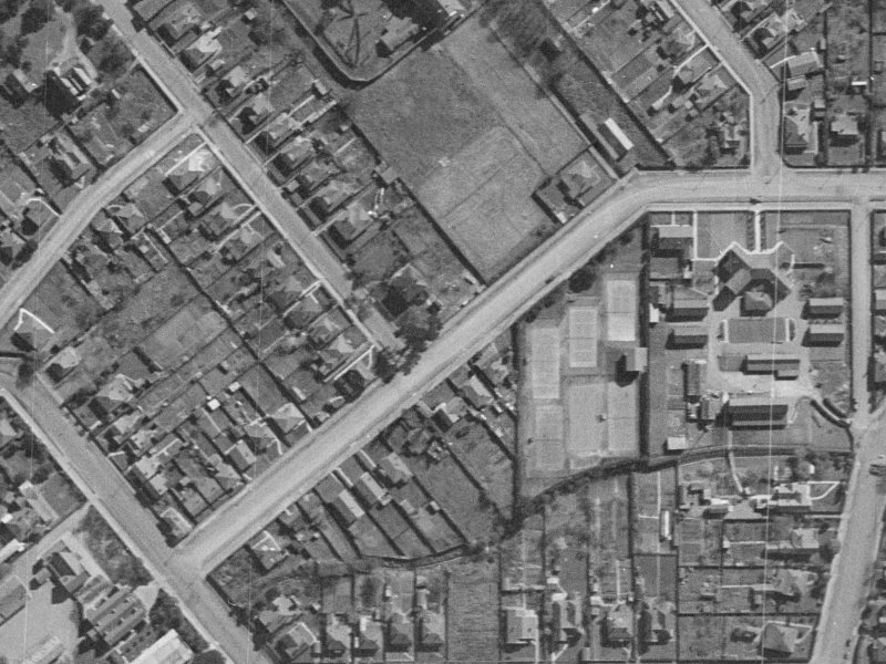 30 Poulson Street from the air, 1940-1944