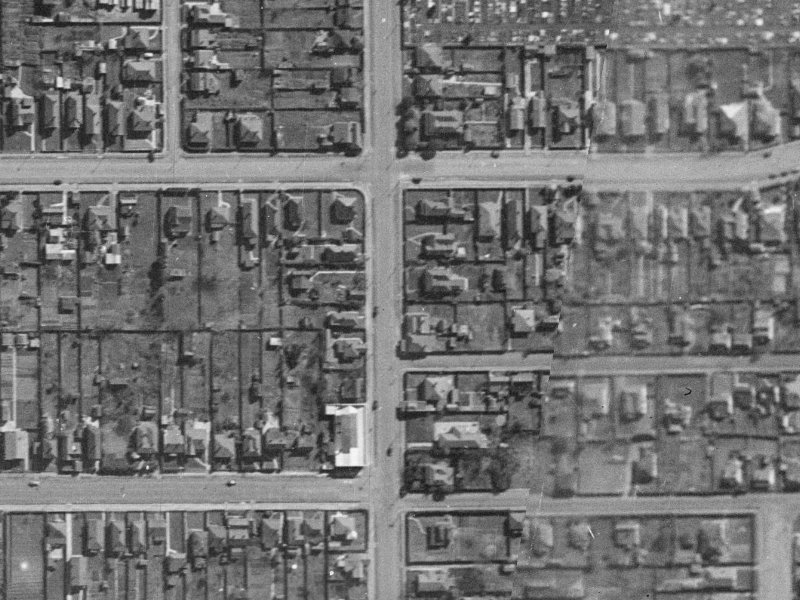 378 Selwyn Street from the air, 1940-1944