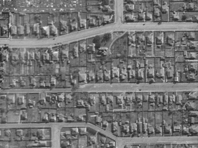 71 Burke Street from the air, 1940-1944