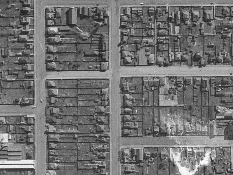42 Durham Street South from the air, 1940-1944
