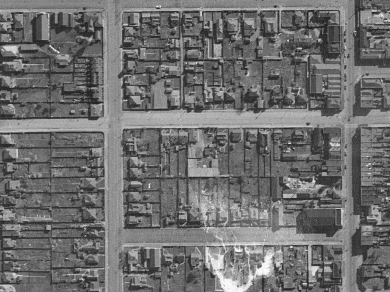 32 Wordsworth Street from the air, 1940-1944