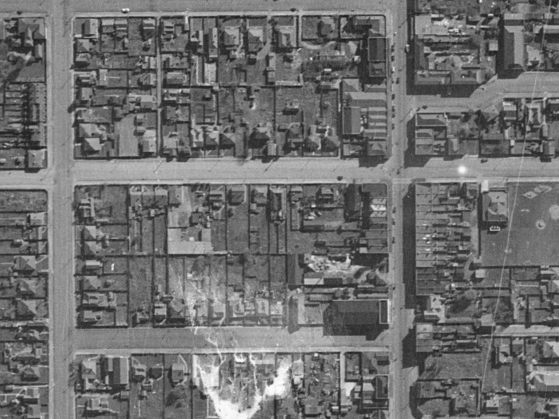 50 Wordsworth Street from the air, 1940-1944