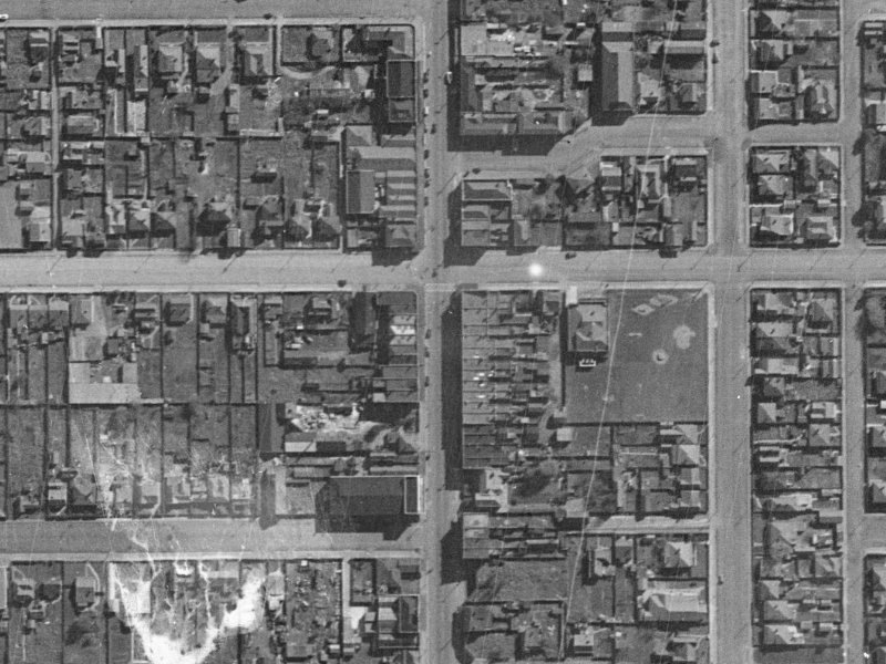 403 Colombo Street from the air, 1940-1944