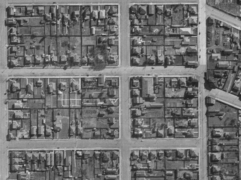 45-49 Brisbane Street from the air, 1940-1944