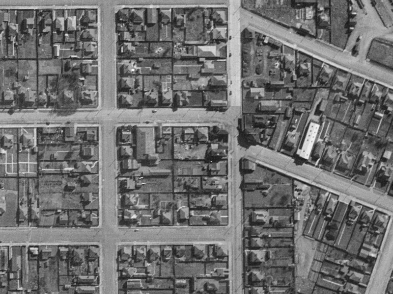 210 Wordsworth Street from the air, 1940-1944