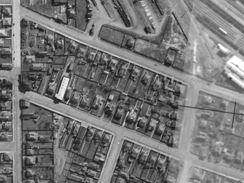 82 Thackeray Street from the air, 1940-1944
