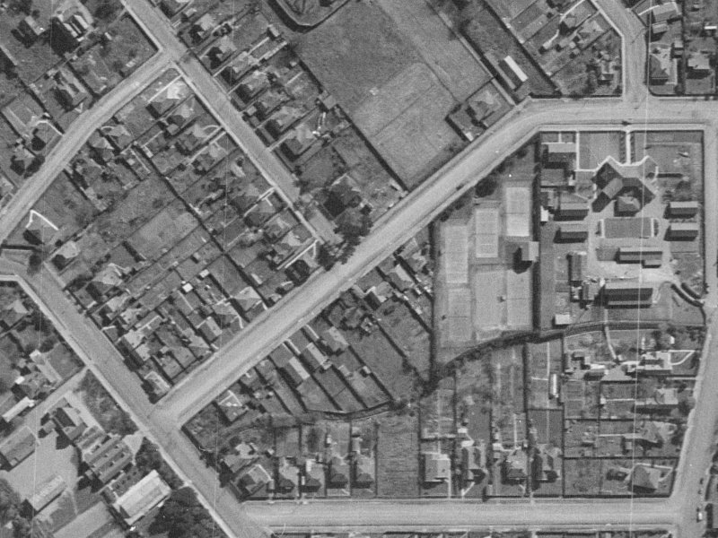 24 Poulson Street from the air, 1940-1944