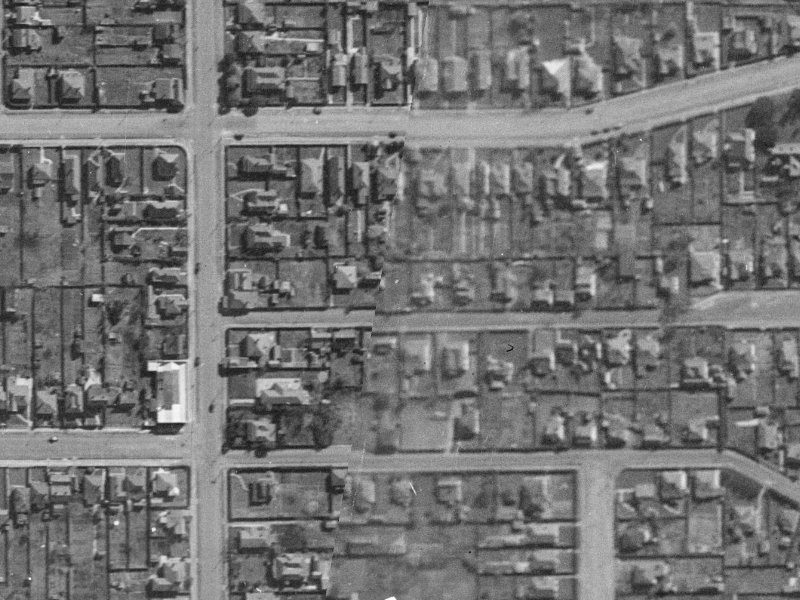 17A Burke Street from the air, 1940-1944