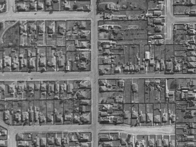 105 Burke Street from the air, 1940-1944