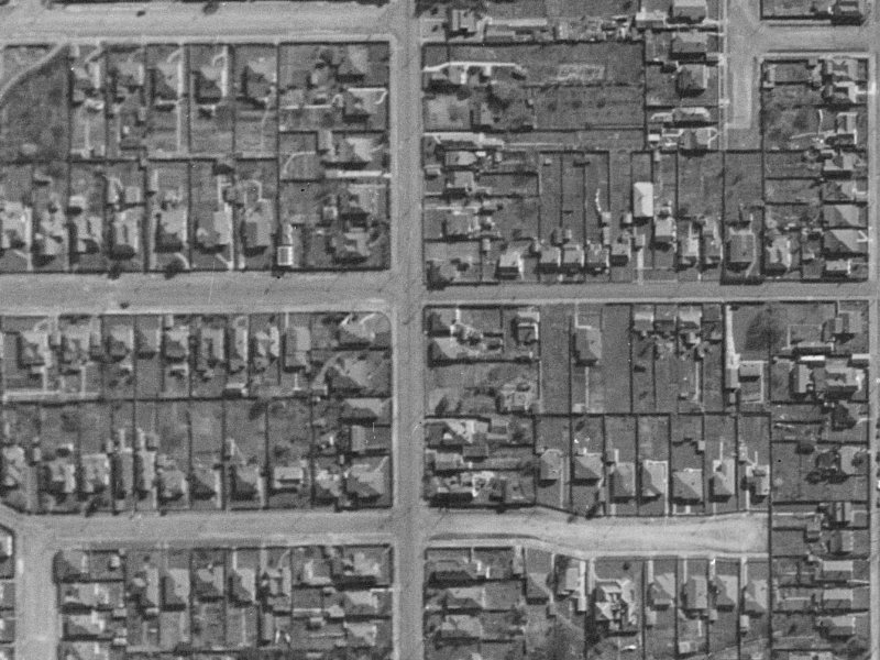 74 Antigua Street from the air, 1940-1944