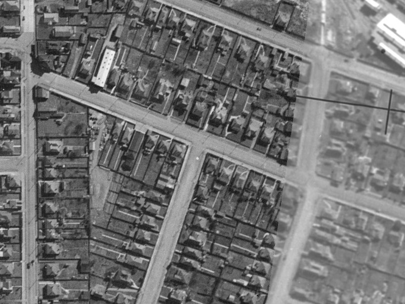 47 Shakespeare Road from the air, 1940-1944