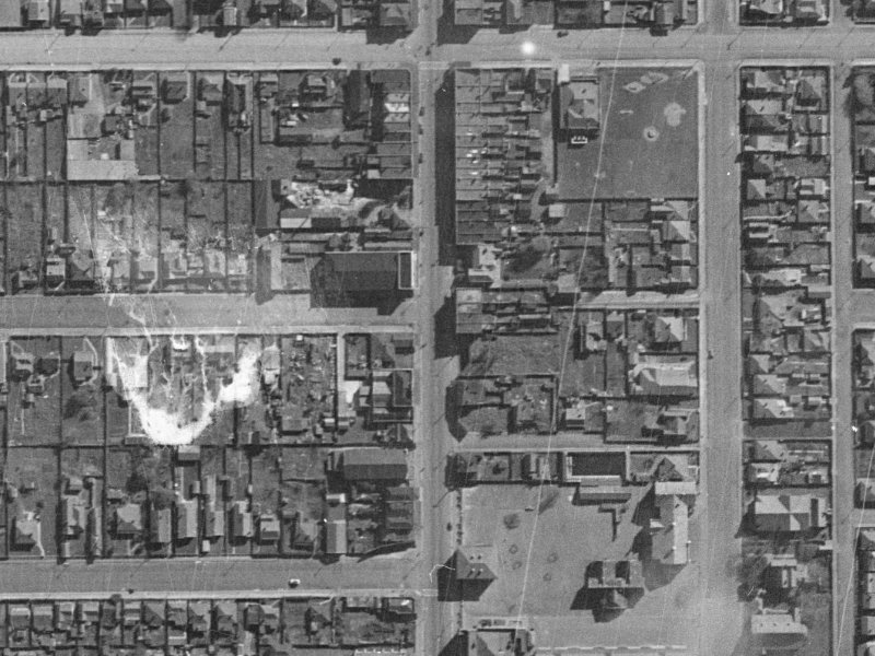 372 Colombo Street from the air, 1940-1944