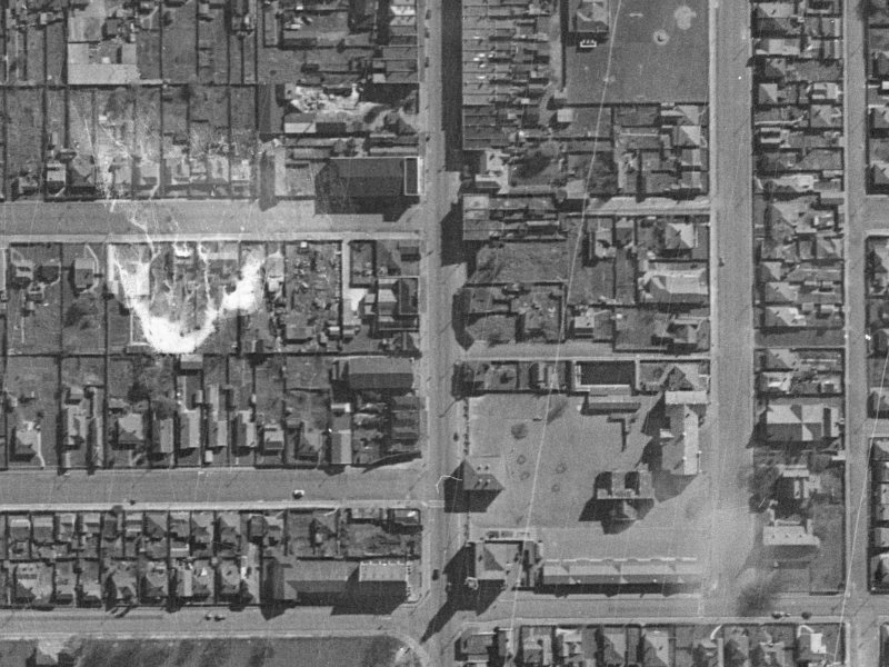 358 Colombo Street from the air, 1940-1944